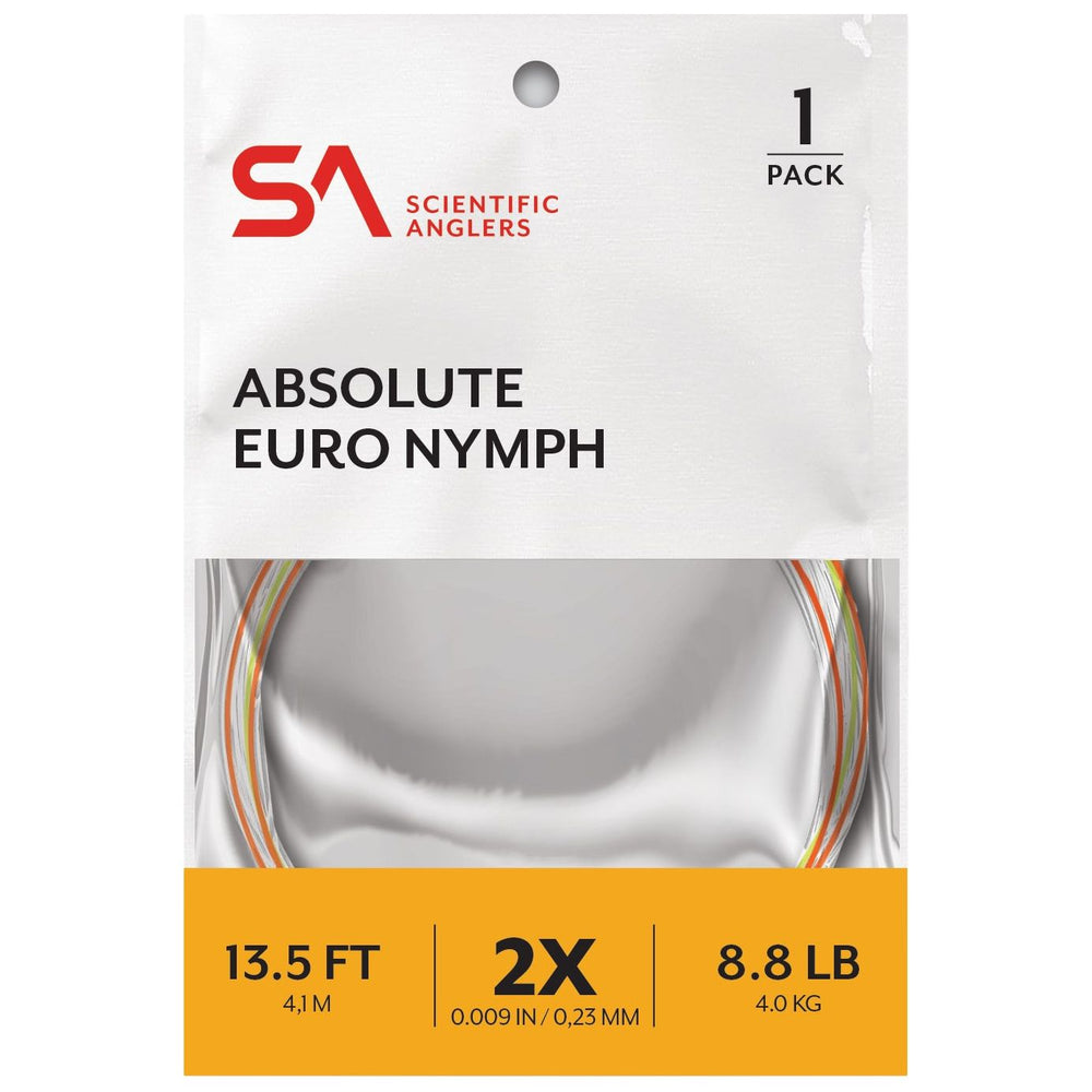 Scientific Anglers Absolute Euro Nymph Leader White / Orange / Green Image 01