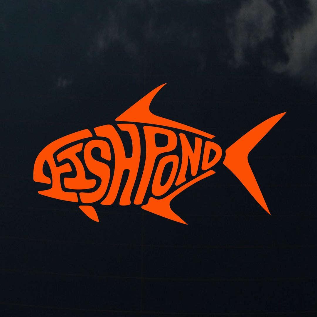 Fishpond Permit Thermal Die Cut Sticker Orange Image 02
