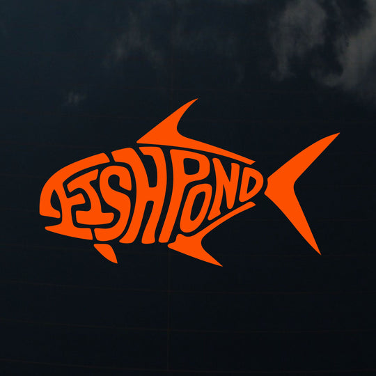 Fishpond Permit Thermal Die Cut Sticker Orange Image 02