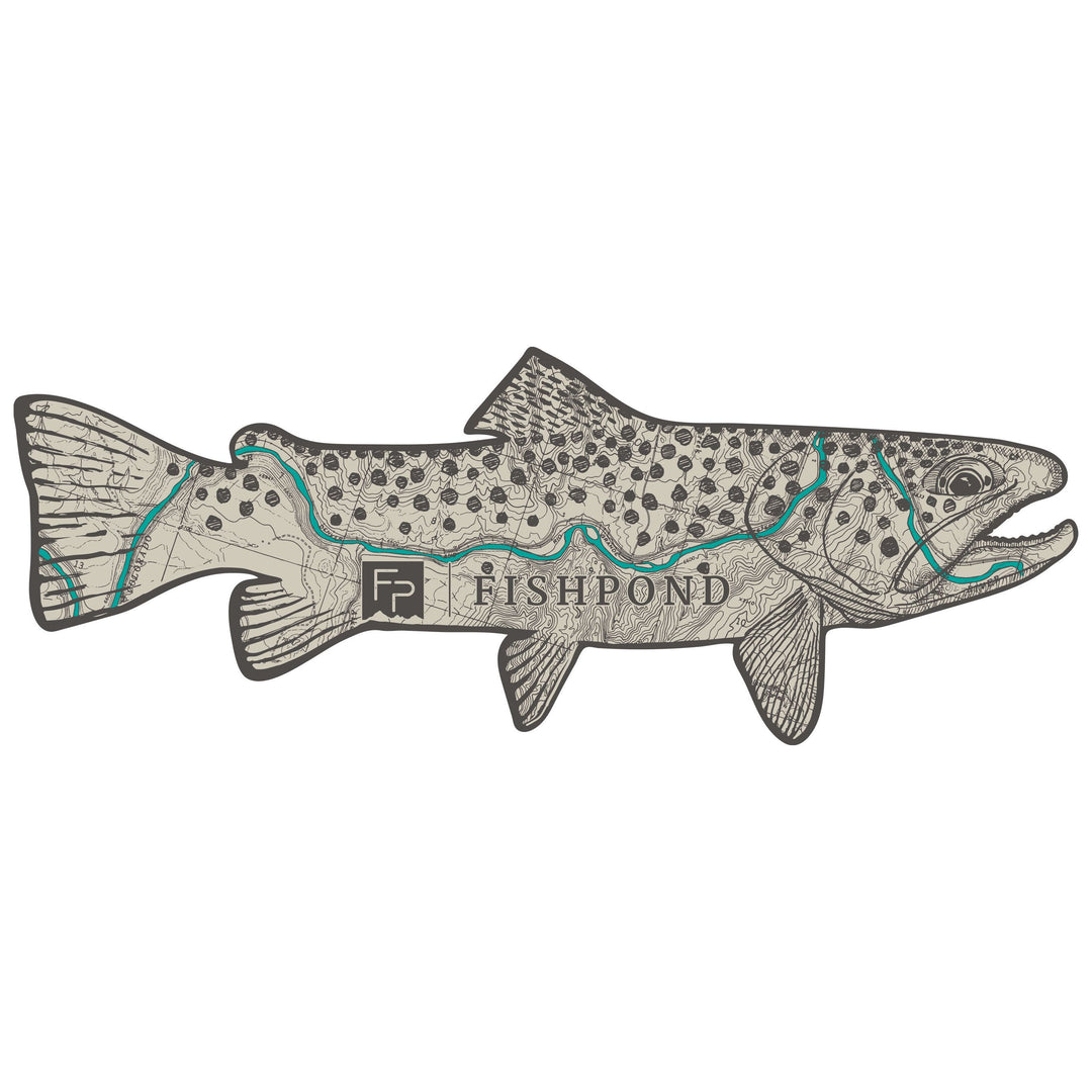 Fishpond Topo Trout Sticker Image 01