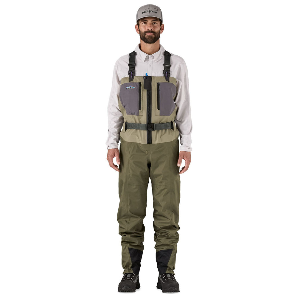 Patagonia Men's Swiftcurrent Traverse Zip Front Waders River Rock Green Image 02