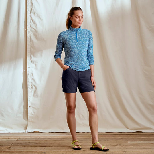 Orvis Womens Dricast Printed 1/4 Zip Shirt