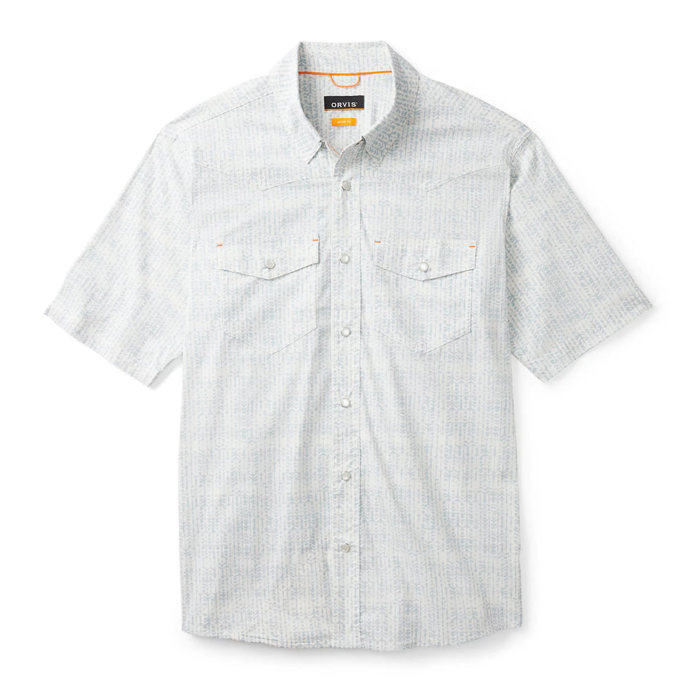 Orvis Men's River Guide Printed Short-Sleeve Western Shirt 2.0 - Sale