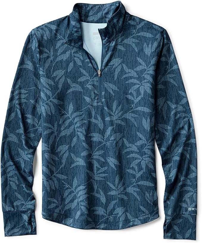 Orvis Womens Sun Defense Printed 1/4 Snap Shirt