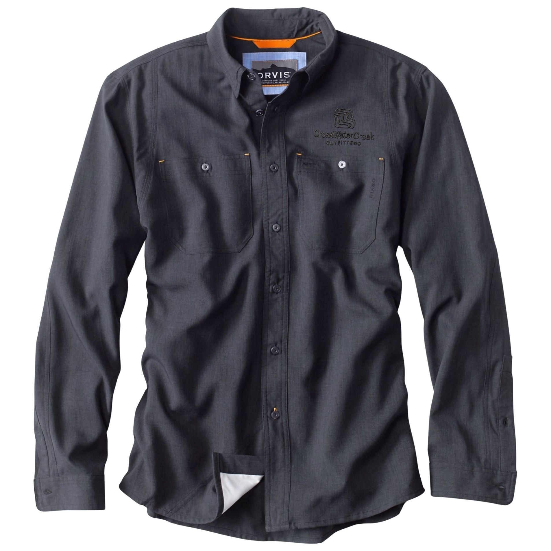 CWC Orvis Men's Tech Chambray LS Work Shirt Black / Black Image 01