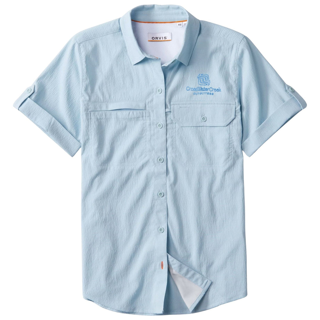 CWC Orvis Women's Open Air Caster SS Shirt Blue Mist / Snow / Light Blue Image 01