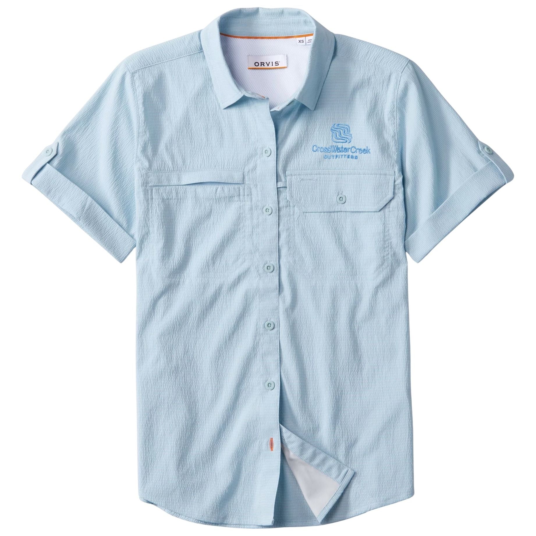 CWC Orvis Women's Open Air Caster SS Shirt Blue Mist / Snow / Light Blue Image 01