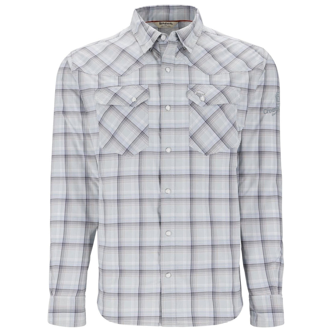 CWC Simms Embroidered Men's Brackett Long Sleeve Shirt Aspen Brackett / Gray Image 01