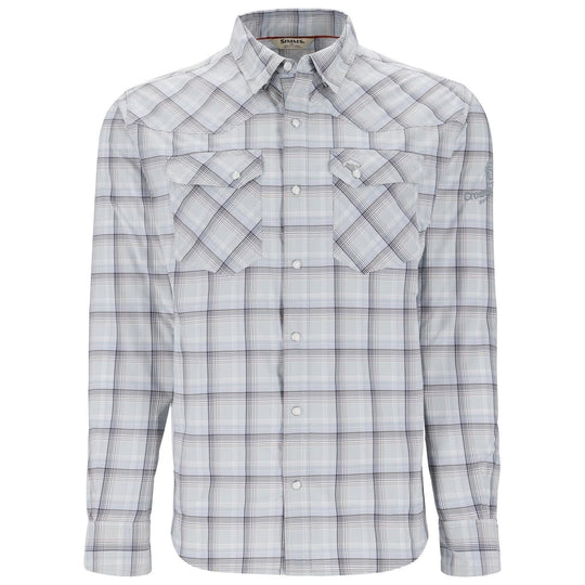 CWC Simms Embroidered Men's Brackett Long Sleeve Shirt Aspen Brackett / Gray Image 01
