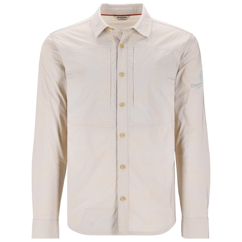 CWC Simms Embroidered Men's Stone Cold LS Shirt Bimini Stone Cold Check / Light Blue Gray Image 01