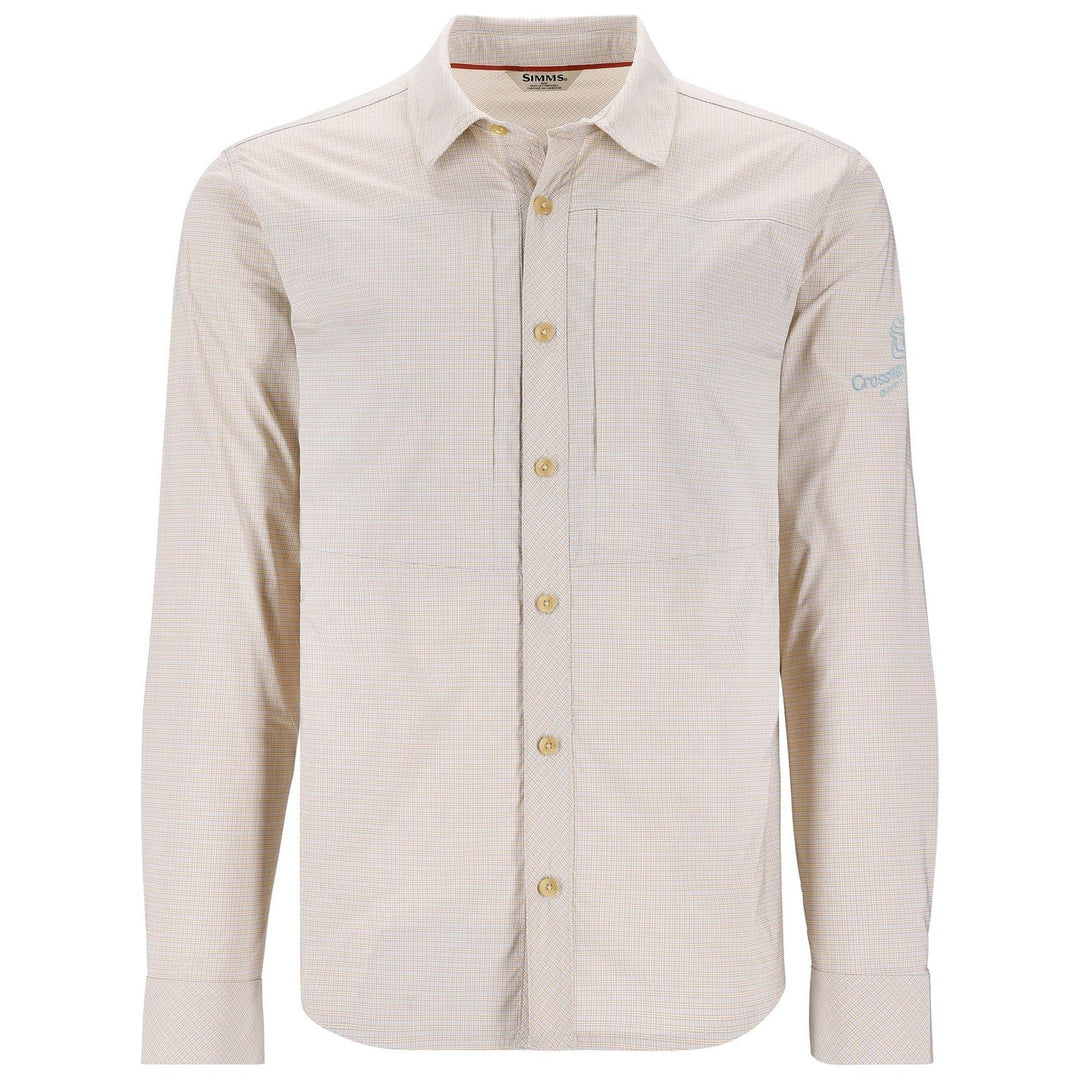 CWC Simms Embroidered Men's Stone Cold LS Shirt Bimini Stone Cold Check / Light Blue Gray Image 01