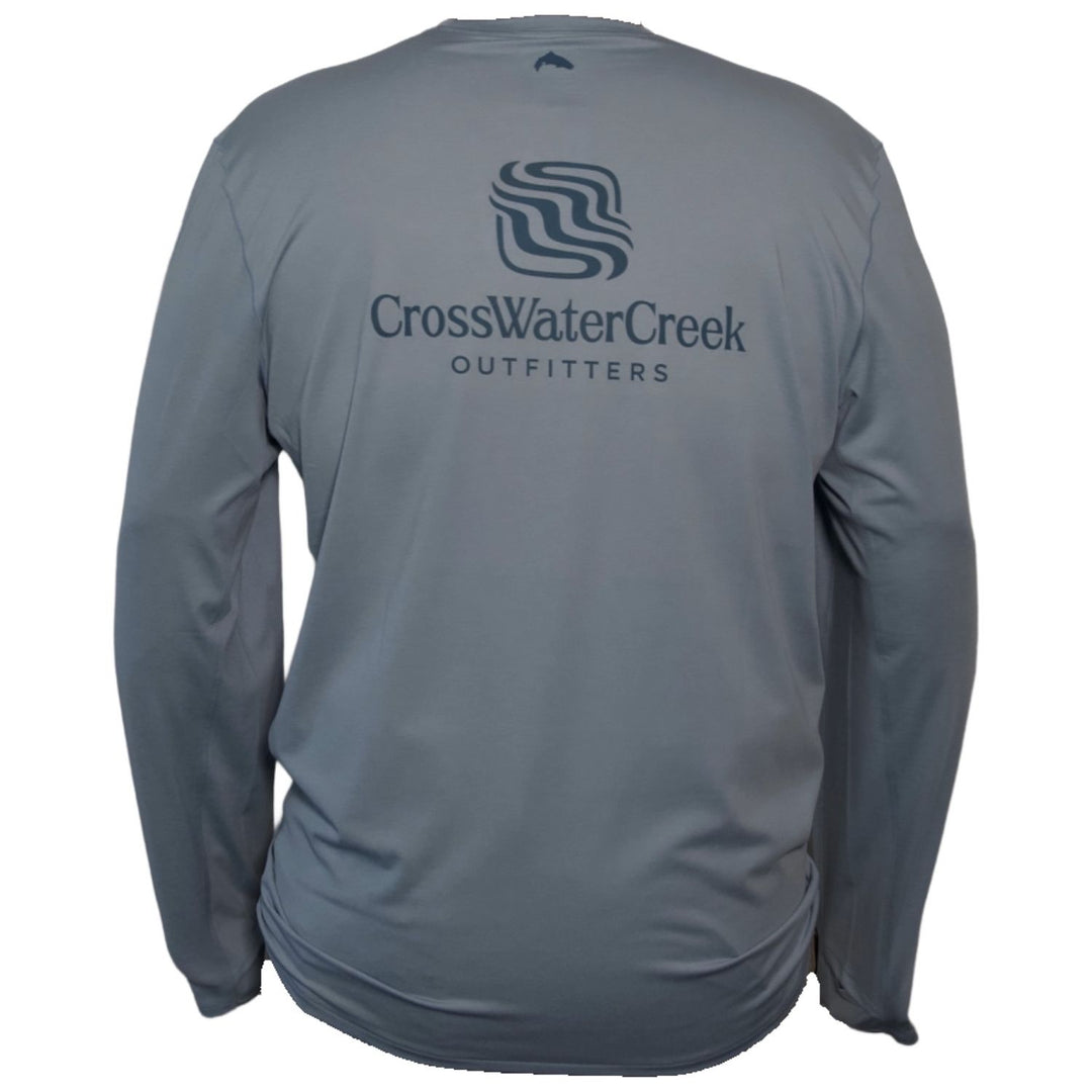 CWC Simms Men's SolarFlex Crew Steel Blue Heather / Medium Blue Image 01