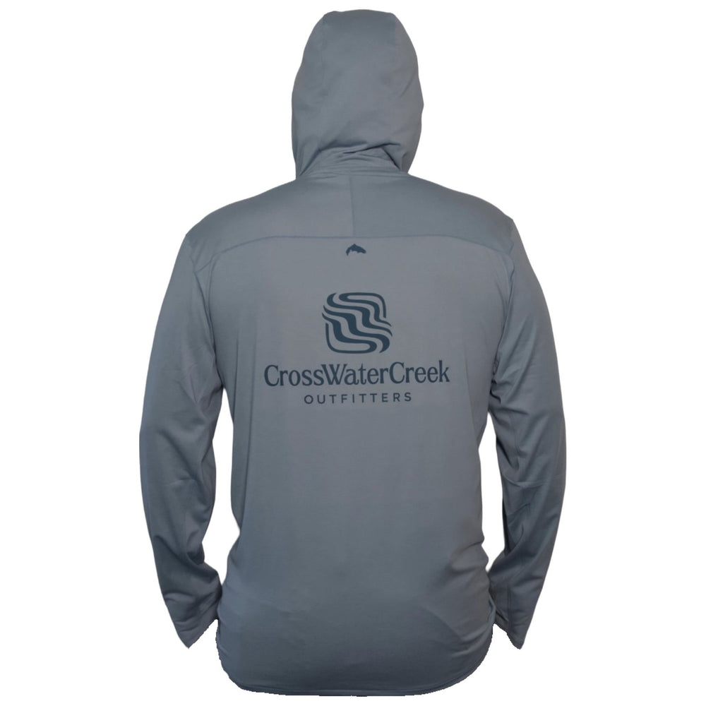 CWC Simms Men's SolarFlex Hoody Steel Blue Heather / Medium Blue Image 01