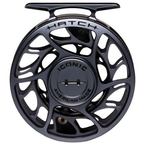 Hatch Iconic Fly Reel 3 Plus Large Large Arbor Gray / Black Image 03