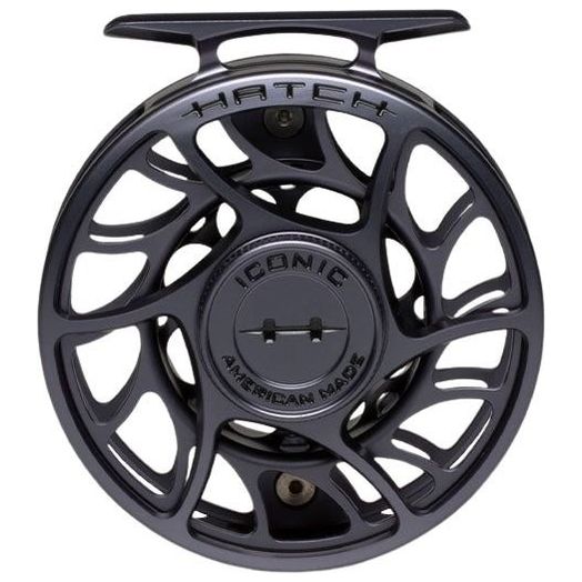 Hatch Iconic Fly Reel 4 Plus Large Large Arbor Gray / Black Image 03