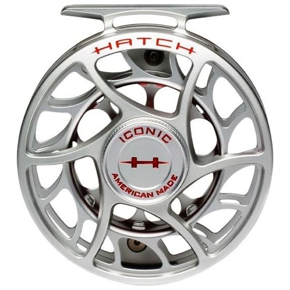 Hatch Iconic Fly Reel 5 Plus Large Large Arbor Clear / Red Image 03