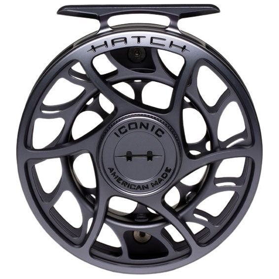 Hatch Iconic Fly Reel 5 Plus Large Large Arbor Gray / Black Image 03