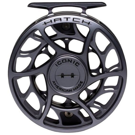 Hatch Iconic Fly Reel 5 Plus Large Large Arbor Gray / Black Image 03