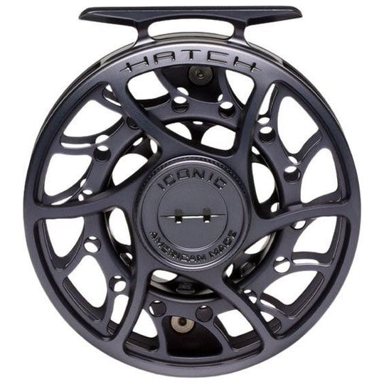 Hatch Iconic Fly Reel 5 Plus Mid Large Arbor Gray / Black Image 03