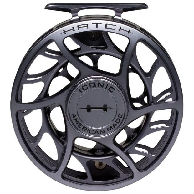 Hatch Iconic Fly Reel 7 Plus Large Large Arbor Gray / Black Image 03