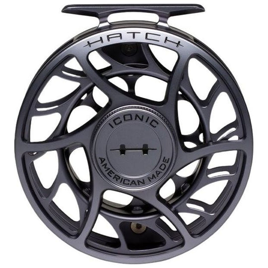 Hatch Iconic Fly Reel 7 Plus Large Large Arbor Gray / Black Image 03