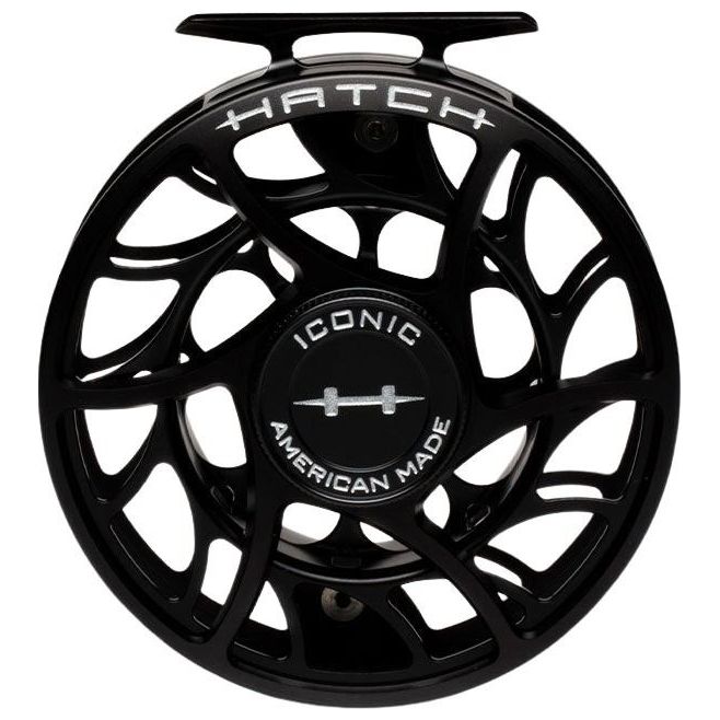 Hatch Iconic Fly Reel 9 Plus Large Large Arbor Black / Silver Image 03