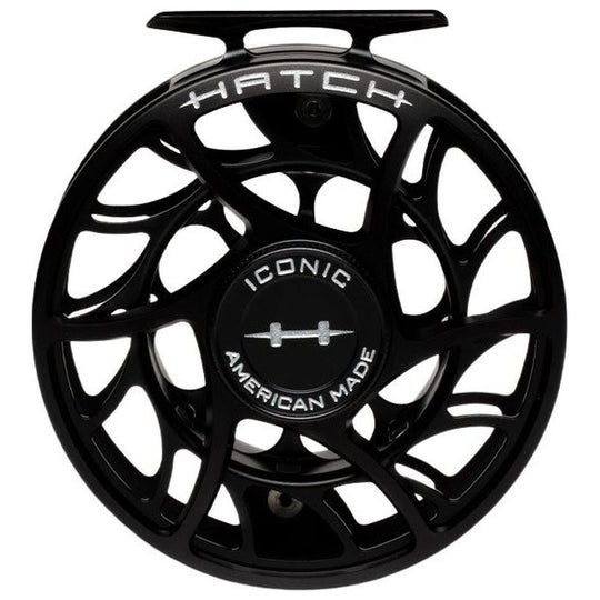 Hatch Iconic Fly Reel 9 Plus Large Large Arbor Black / Silver Image 03